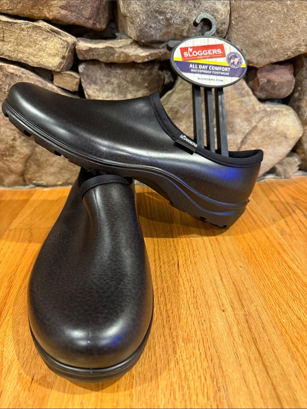 Sloggers Men’s Black Waterproof Slip-On Loafers Size: Mens 12